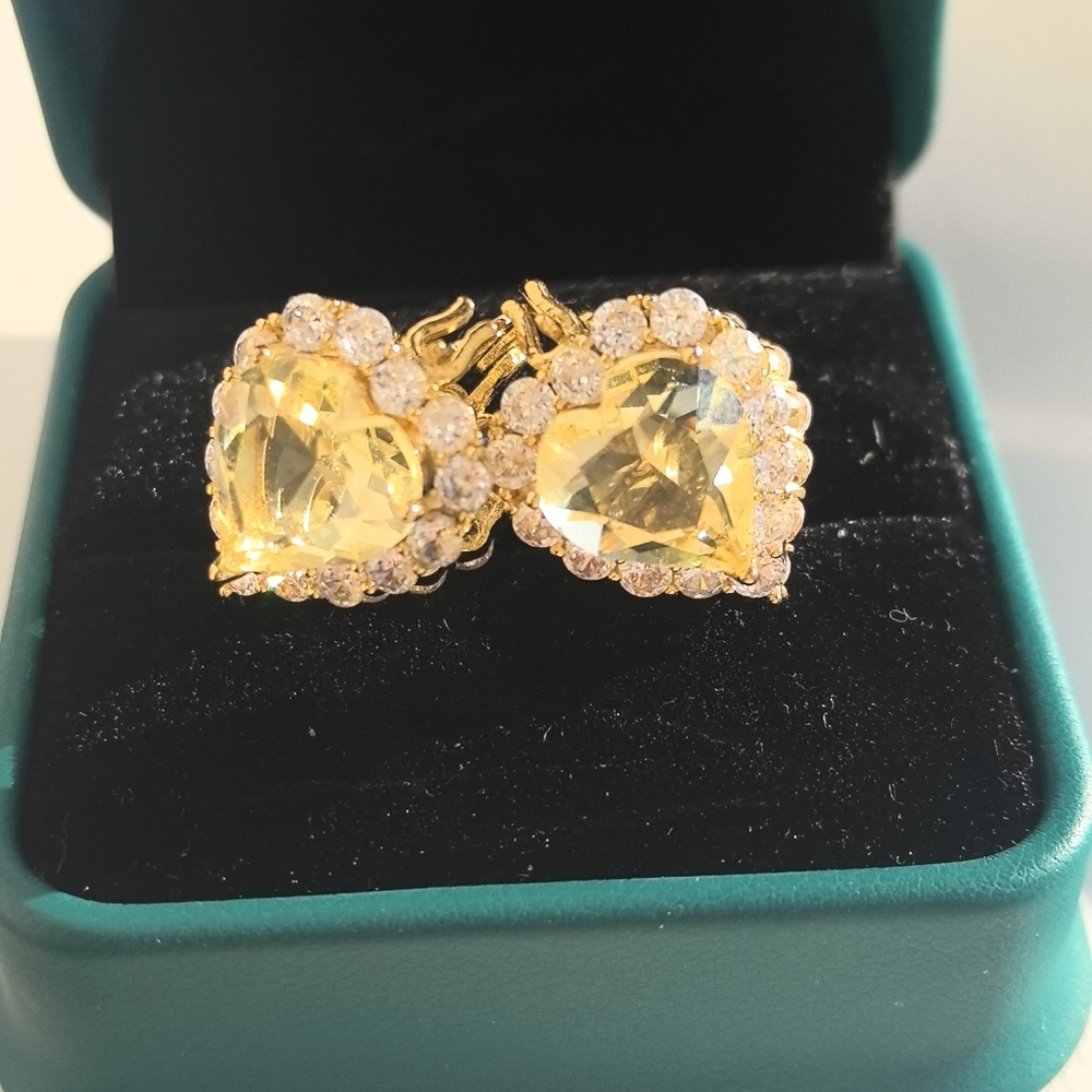 Elegant Gold Heart Earrings